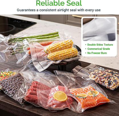 GERYON Vacuum Sealer Rolls, 2 Packs 8" X 50' Food Vacuum Sealer Bags Rolls Work with All Brand Food Sealer Machine
