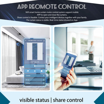 Tuya Wifi Smart Home Electric Mini Curtain Motor System Customized 1.3Mm Rail with RF Remote Support Alexa & Google Home